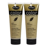 Champú Shikai Color Reflect Oro, 8 Oz, Pack 2