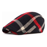 Gorra De Boina Estilo Inglés, Moda Casual, Plaid Sombreros