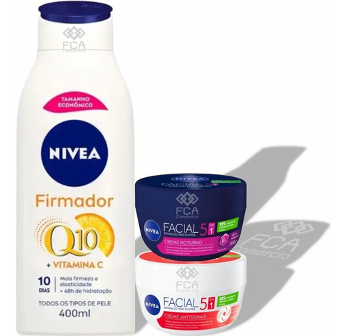 Nivea Firmador Q10 Vitamina C 400ml + Antissinais E Noturno