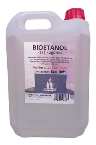 Fogonero Bioetanol X 5 Lts Combustible Quemador Estufa