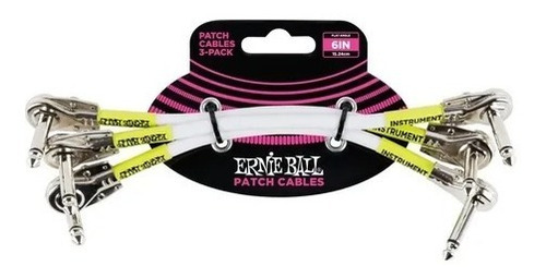 Set De Cables Interpedal Ernie Ball Negro Blanco X 3 