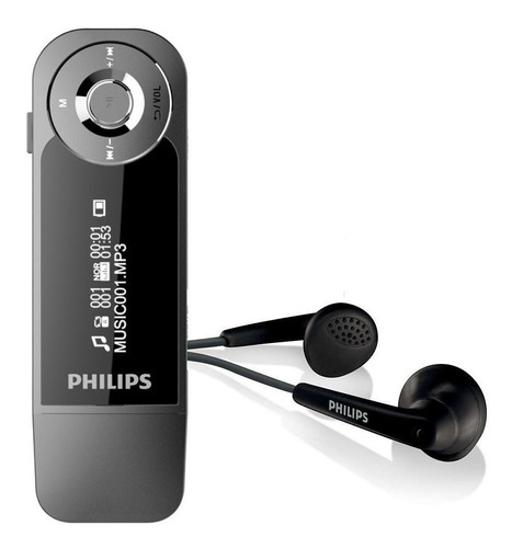 Mp3 Philips 8 Gb Pantalla Clip Idioma Inglés Sa1208