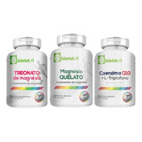 Kit Magnesio Quelato Treonato Coenzima Ubiquinol Puro 360cap