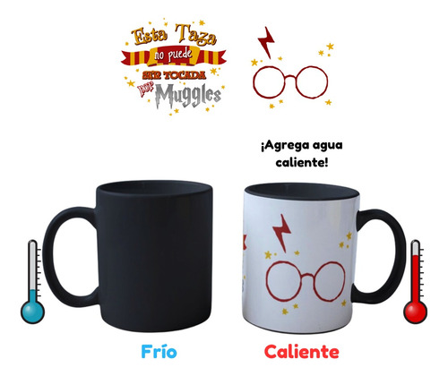 Taza Mug Magico Harry Potter Personalizado Muggle Pocillo