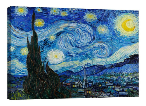 Cuadro Canvas Arte Noche Estrellada Por Vincent Van Gogh