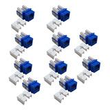 Jack Rj45 Cat 5e Color Azul X 10 Unidades