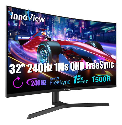 Innoview 32 Pulgadas 240hz Qhd 1440p 1ms Monitor Curvado Par