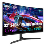 Innoview 32 Pulgadas 240hz Qhd 1440p 1ms Monitor Curvado Par