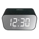 Relógio Despertador Caixa De Som Bluetooth Espelho Rádio Fm Cor Branco