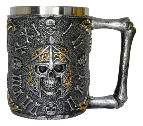 Taza Tazan Mug Calavera Guerrero Medieval 350ml Vikingos G48