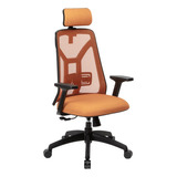 Sillón Tokio Colores Ergonómico C/cab, Brazos Reg. Rossi Color Naranja Material Del Tapizado Tela Marathon