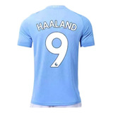 Camiseta Erling Haaland Manchester City Nro 9 Celeste 