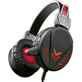 Fone De Ouvido Gamer Headset Com Microfone E Led Cabo 1.80 M Cor Preto