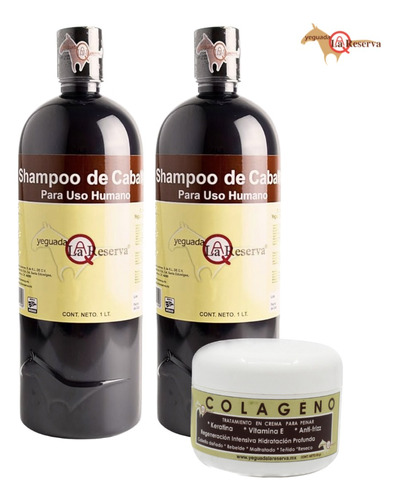 2 Shampoo Yeguada La Reserva + Colágeno Chico