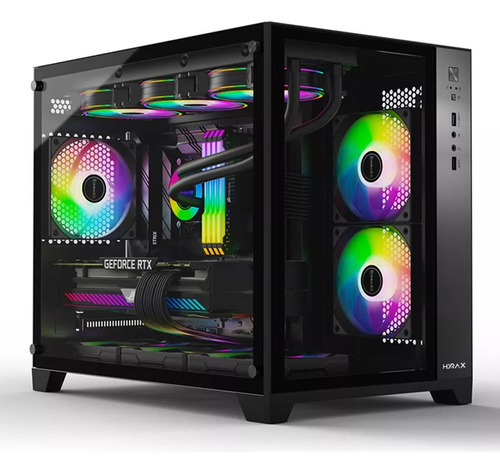 Gabinete Gamer Hyrax Mini Hgb710 Micro Atx - Vidro Temperado