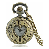 Mini Reloj De Bolsillo Corazon Coleccion Vintage