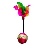 Juguete Para Gato Pelota Con Plumas 4 Cm Fancy Pets