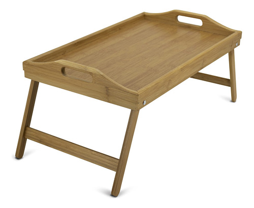 Trenda Bandejas De Desayuno, Mesa De Cama De Bambu Con Patas