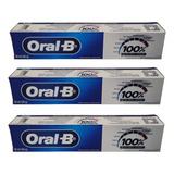 Crema Dental 50ml Oral-b 100% Con Fluor 1450ppm (3 Piezas)