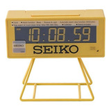 Seiko Qhl062y Reloj Despertador Digital Color Amarillo