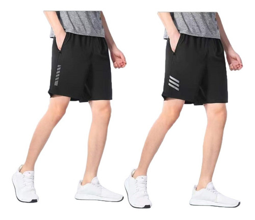 Shorts Deportivos De 2 Piezas Para Hombre