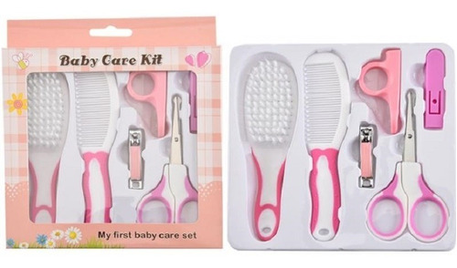 Set Kit Estuche Aseo 6 Piezas Cirugía Bebe Oferta Regalo Color Rosado