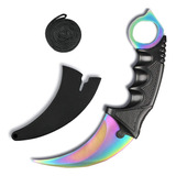 Karambit Ops Deep Tornasol Con Filo Y Funda Rigida Cuchillo