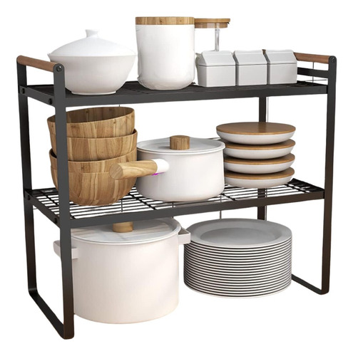 Estante Repisa Organizador Cocina Acero 2 Repisas 54cm Ancho