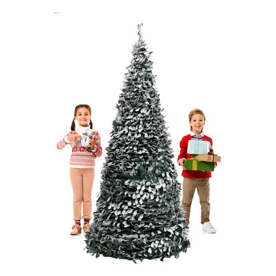 Árbol De Navidad Nevado Artificial Grande 2.1m Auto-ensamble Pino Navideño Artificial Verde Nevado Armado Rápido Y Fácil En Un Minuto Found Frondoso Realista Elegante Resistente Duradero | Envío gratis