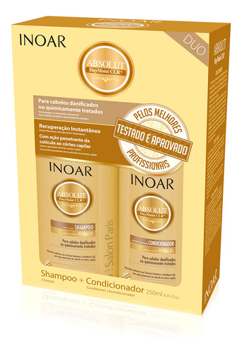 Kit Inoar Absolut Daymoist Shampoo Condicionador 250ml