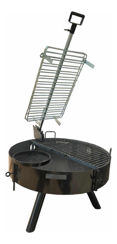 Fogonero Fogon Redondo Parrillero Con Asador - Parrilla 80cm