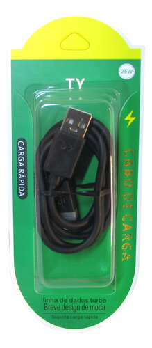 Kit 50 Cabo De Dados Usb Turbo Tipo C 25w Original Atacado