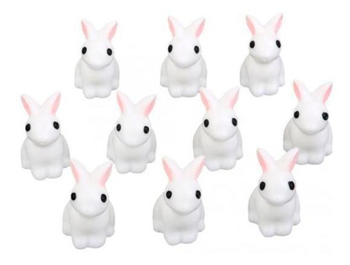 50 Piezas De Mini Figuras En Miniatura De Conejo Para Casa