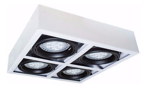 Plafón Aplique Luz Led 48w 4 Luces Ar111 Gu10 Spot Moderno