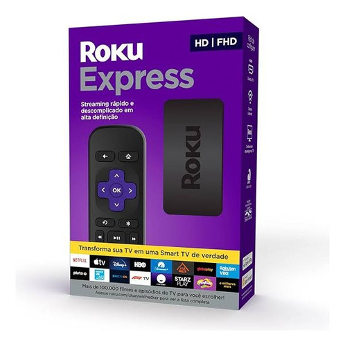 Roku Express Dispositivo Streaming Para Tv Hd/full Hd Preto