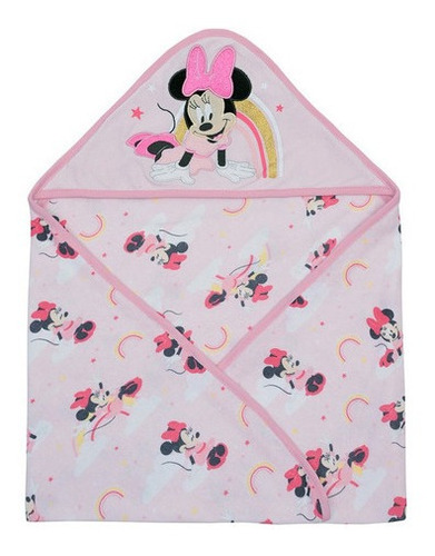 Toalla Capucha Bambino  Minnie Rosado