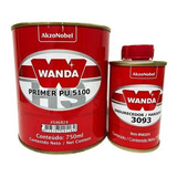 Primer Pu Wanda Hs Cinza 5100 Automotivo C/ Endurecedor 6un