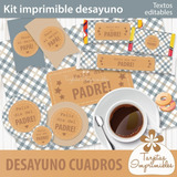 Kit Imprimible Desayuno Dia Del Padre Cuadros Texto Editable