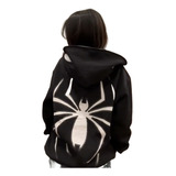 Sudadera Con Capucha Spider Punk Zipper