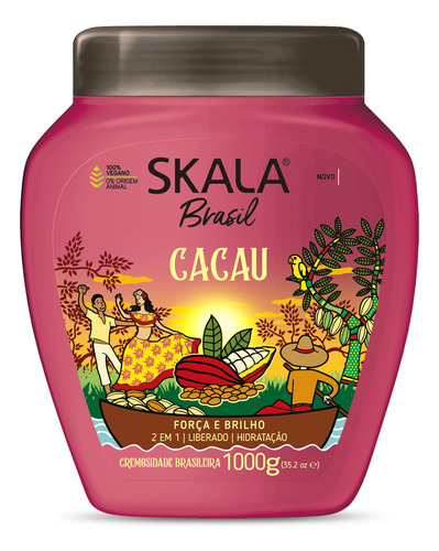 Skala Mascara Crema Peinar Cacao Curly Girl Vegano 1kg New!