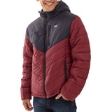 Campera Taverniti De Nylon Matelaseada C/capucha, Combinada