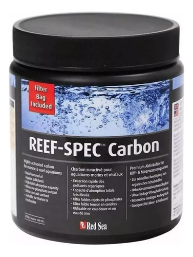 Carbón Activado Del Mar Rojo, 250 G (500 Ml) Reef Spec Carbon