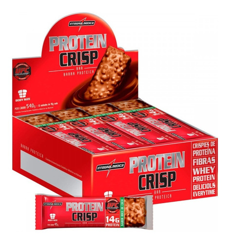 Protein Crisp Caixa Com 12 Unidades Sabor Doce De Coco