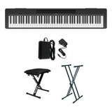 Yamaha P145 Piano Digital 88 Teclas Con Banco Y Base