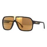 Lentes Carrera Car1014/s I46k1 Dorado Espejo Ngo Para Hombre Color Del Armazón Negro Diseño Mirror