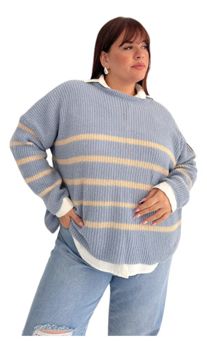 Sweater Alba De Lana Premium Talle Unico L-xl  Vv