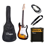Kit Combo Guitarra Eléctrica Parquer Con Amplificador 10w 