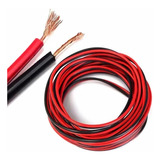 Cable De Audio Bafle Rojo Y Negro 2x0,75mm Por 25 Mts