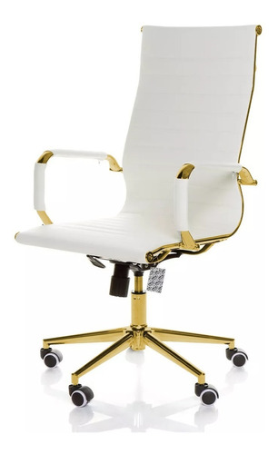 Cadeira De Escritório Giratoria Eames Branca - Gold