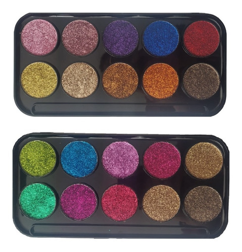 Promocion Sombras Glitter X10 - g a $375